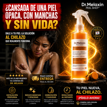 Dr. Melaxin™ Peel Shot para Eliminar Células Muertas y Lucir una Piel Más Suave ✨