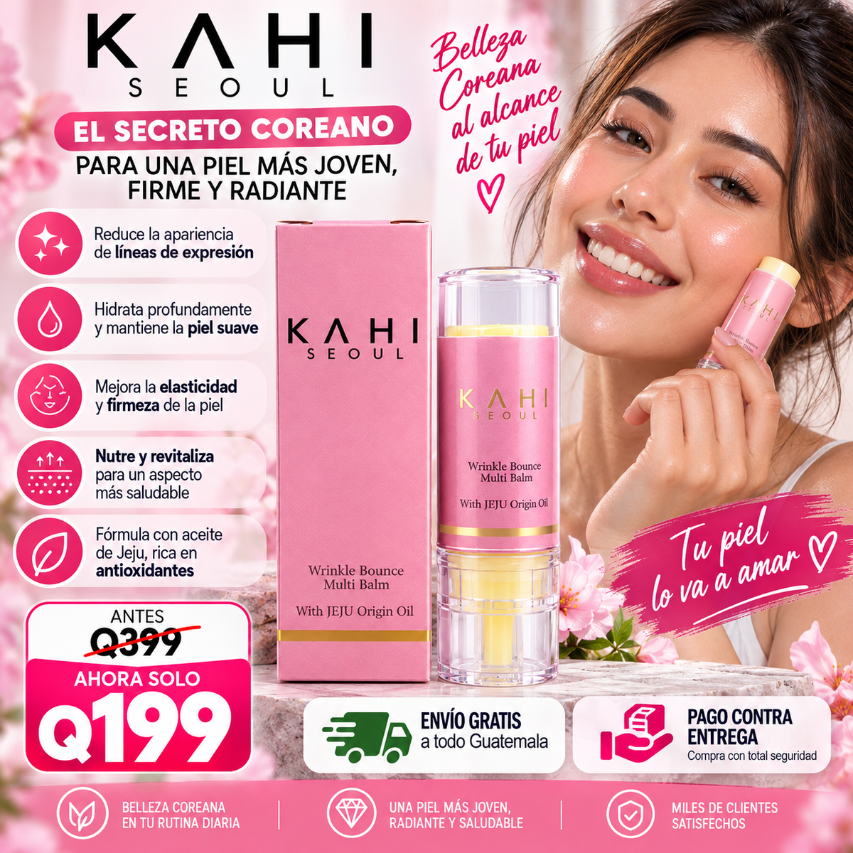 KAHI Wrinkle Bounce Multi Balm para Hidratar y Suavizar las Líneas de Expresión 🌸✨