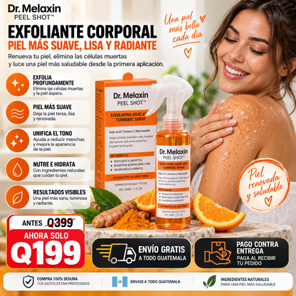 Dr. Melaxin™ Peel Shot para Eliminar Células Muertas y Lucir una Piel Más Suave ✨
