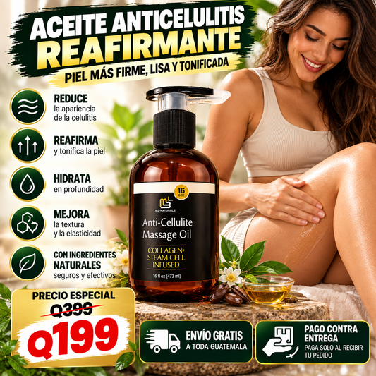 Aceite Anticelulitis Reafirmante para Reducir la Apariencia de la Celulitis y Alisar tu Piel 💖✨